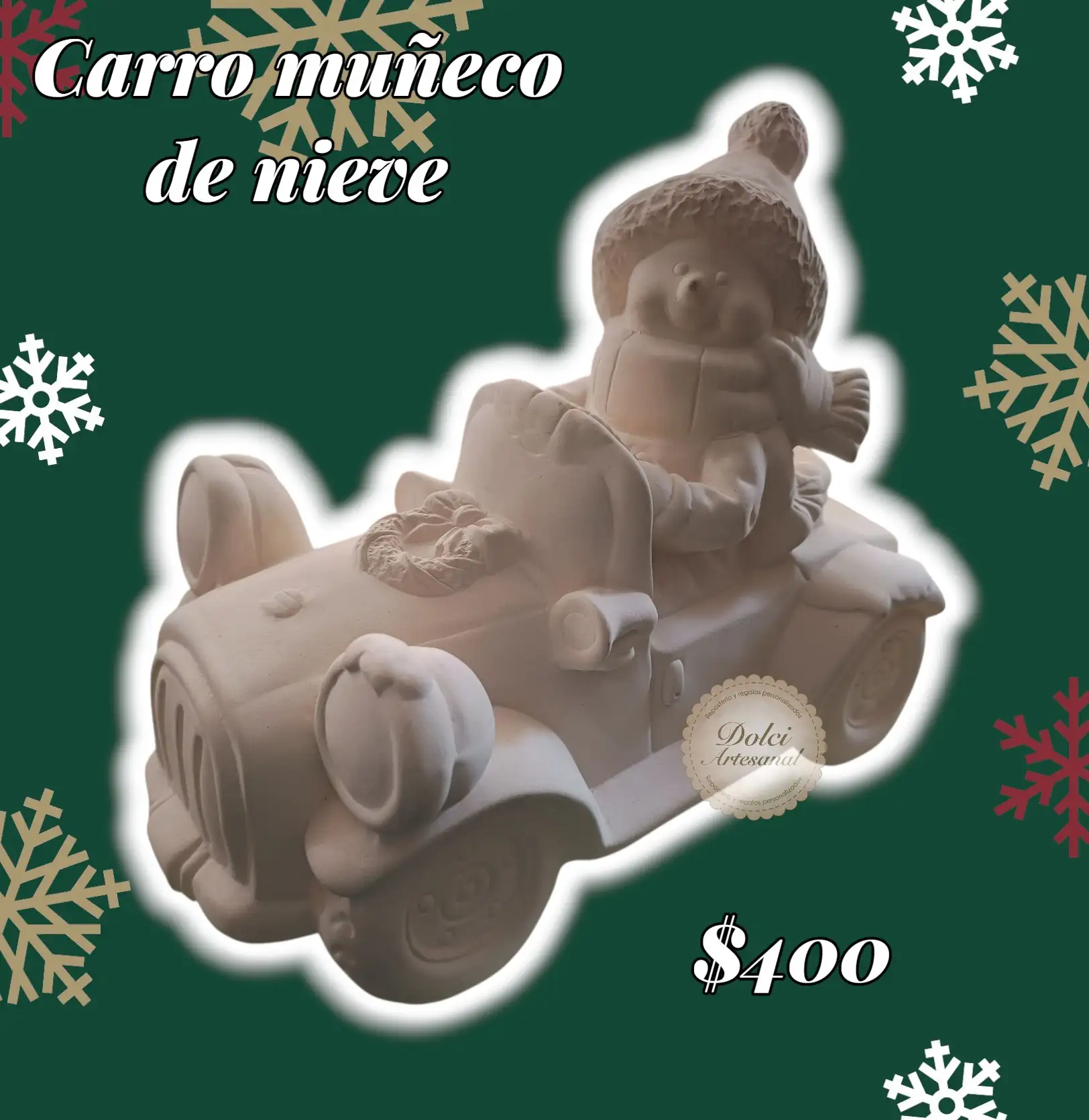Carro muñeco de nieve