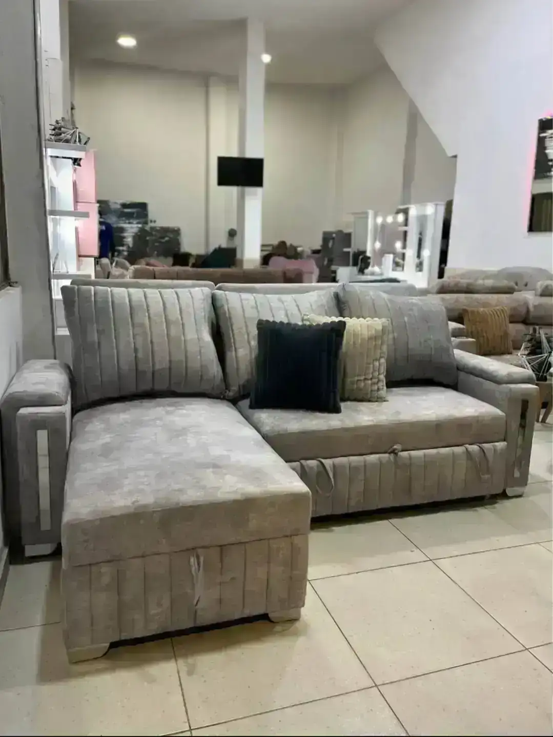 Sala en L sofá-cama Multifuncional 