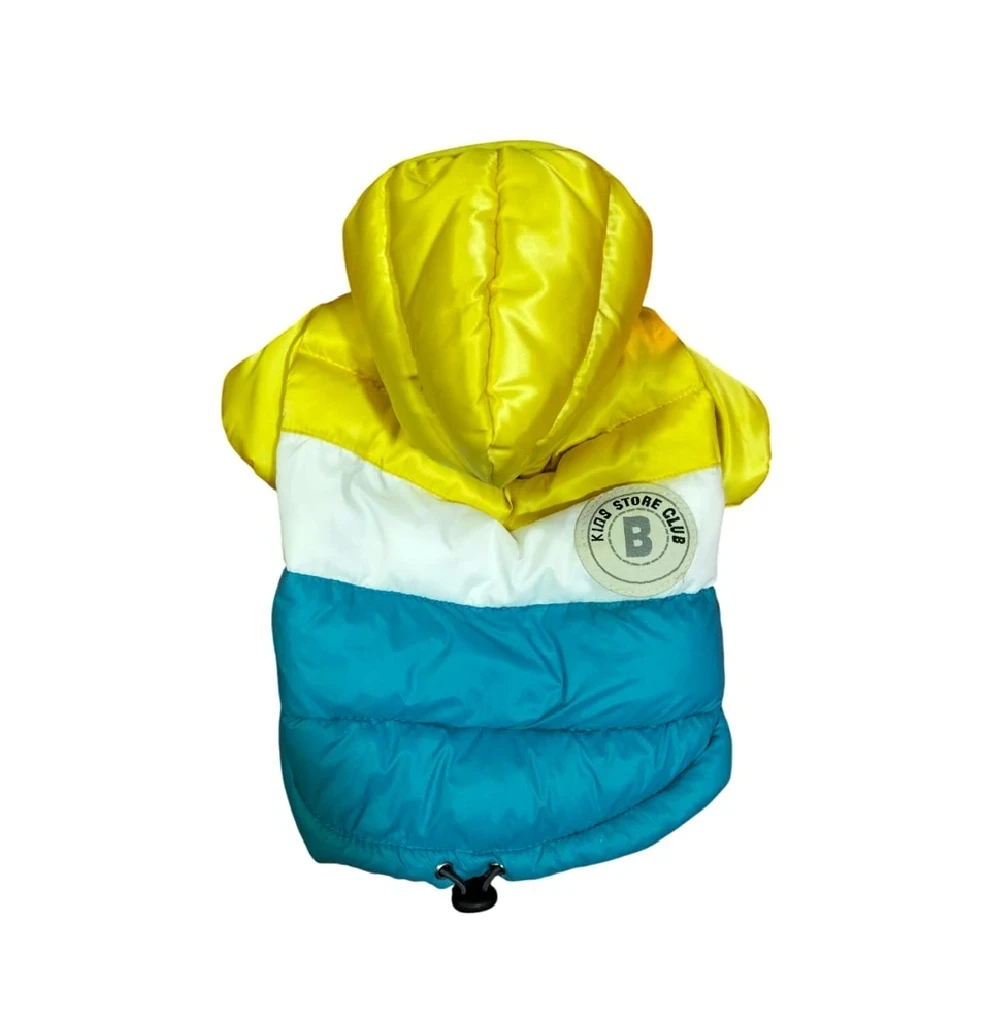 Casaca impermeable c/capucha celeste