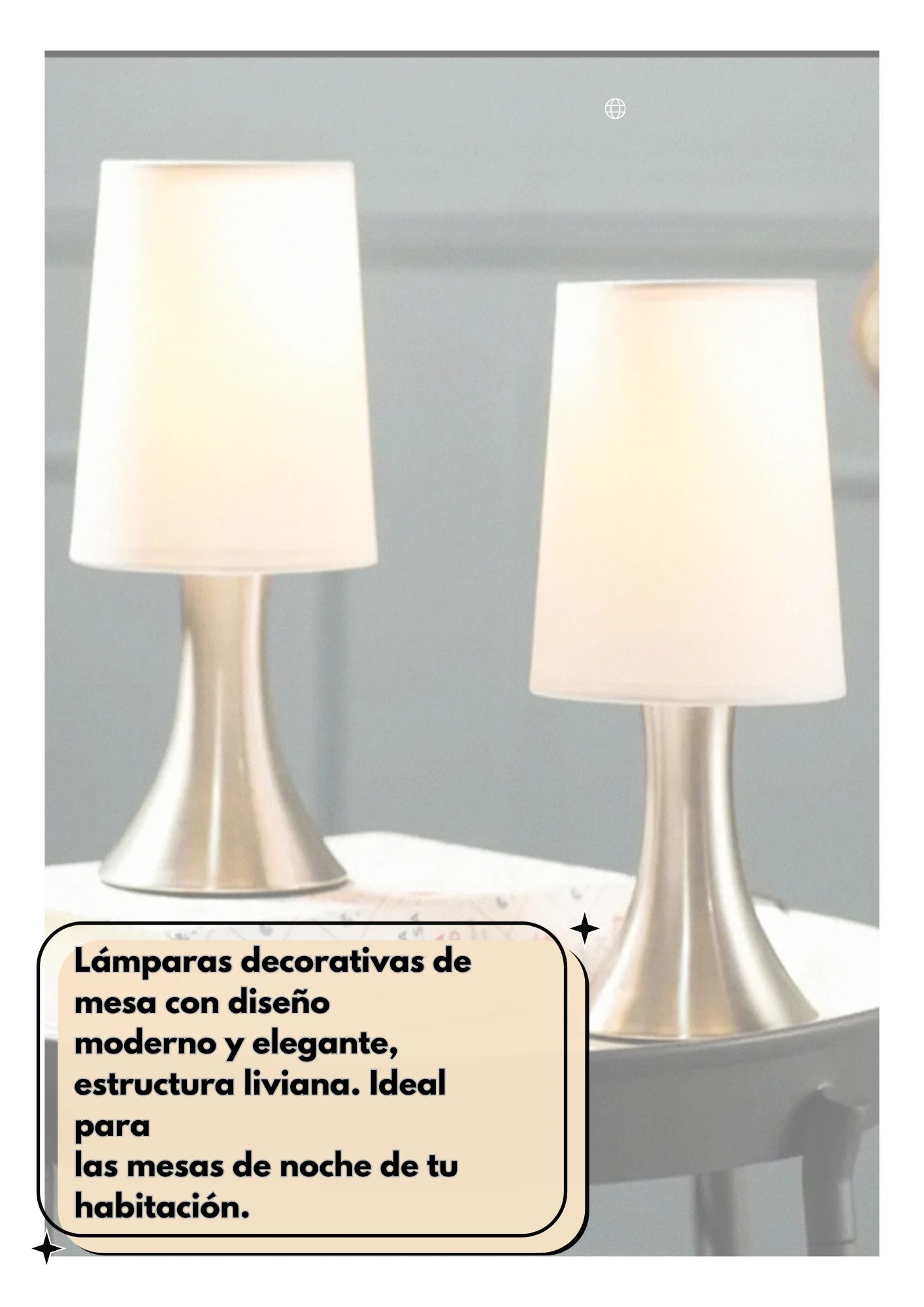 Lámpara de mesa Táctil  8