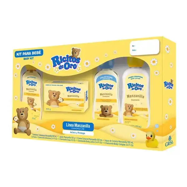 KIT PARA BEBÉ RICITOS DE ORO LÍNEA MIEL & ARGÁN