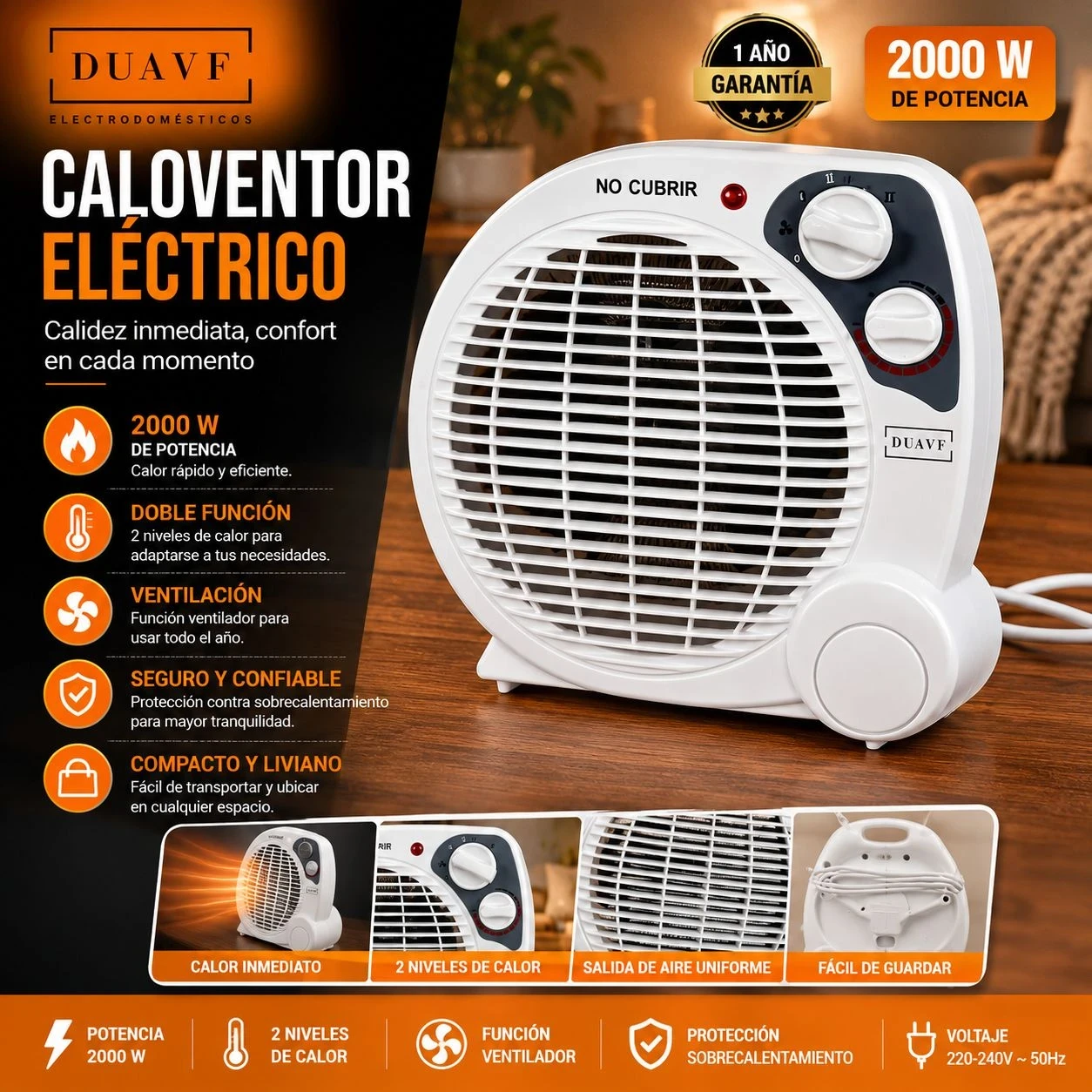 CALOVENTOR DUAVF 2000w