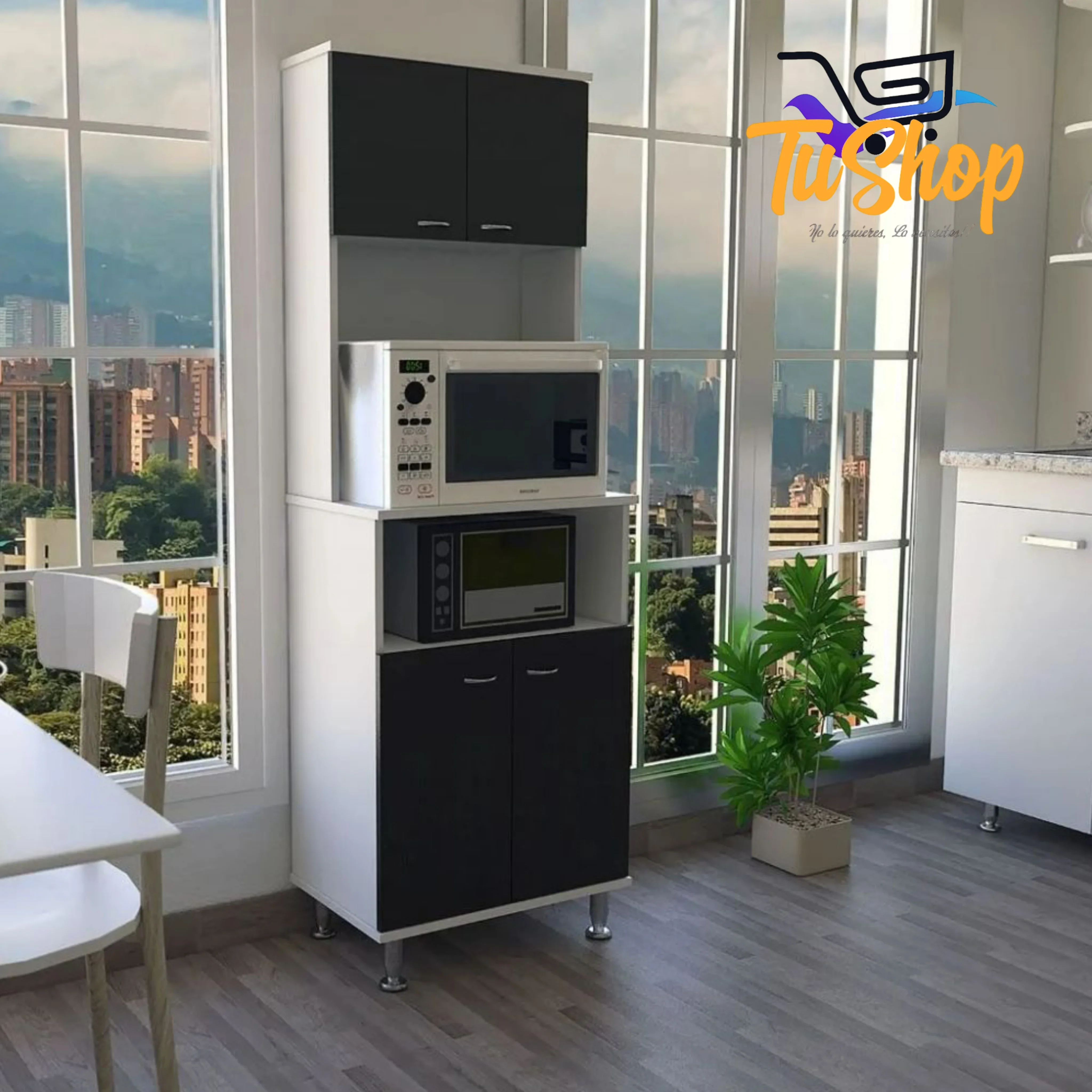 Mueble Alacena Wengue Blanco  2