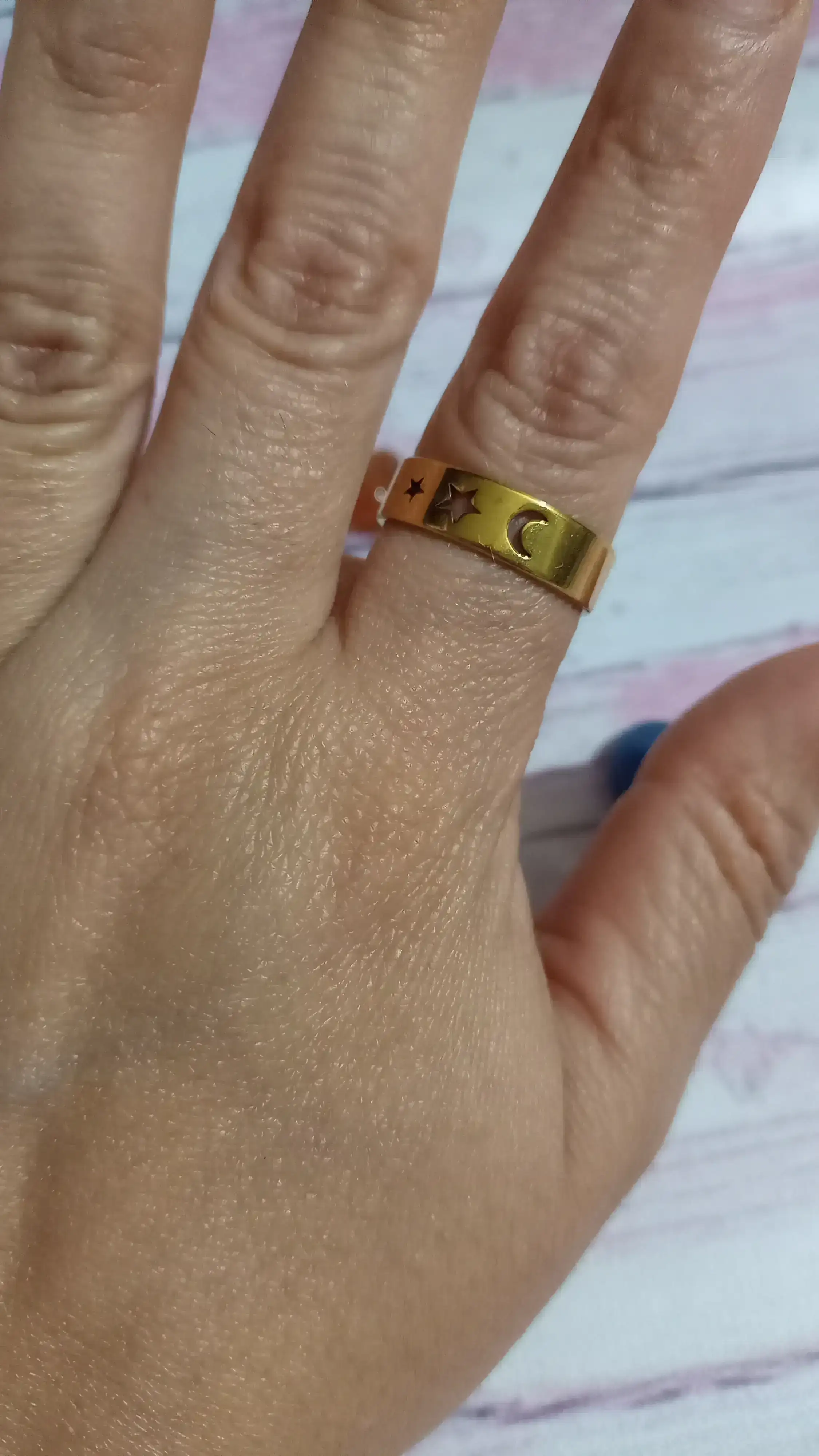 Anillo con ⭐⭐ y luna 🌜 en t 19 2