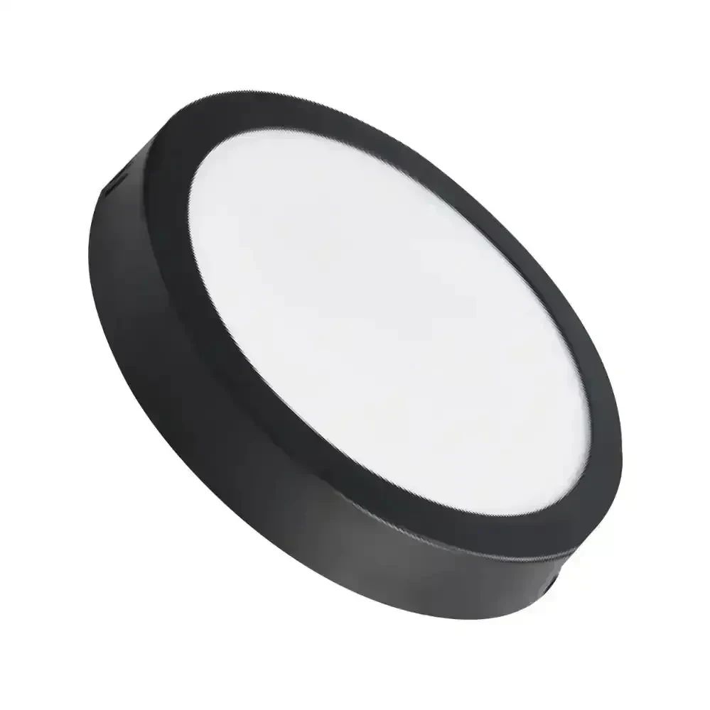 PANEL LED NEGRO SOBREPUESTO REDONDO