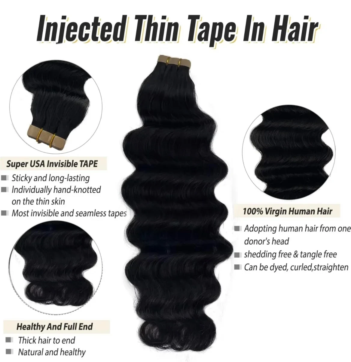 Extensiones de tape 12” 2