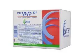 VITAMINA K1 10 MG/ 1 ML BANDEJA X 5 AMP ECAR