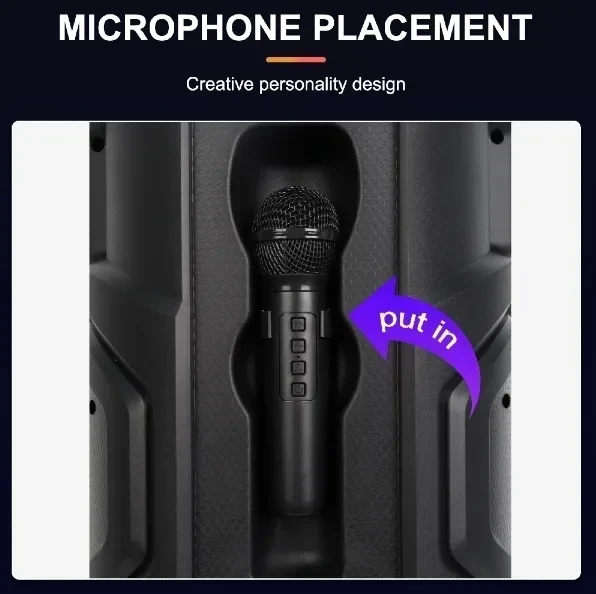 Parlante Bluetooth / 80cm / 1 Micro / Control 𝙎𝙄𝙉𝙂-𝙀 5