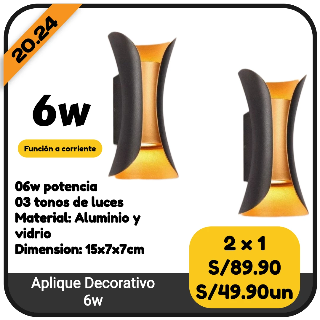 Aplique Led Doble 6w y 10w  8