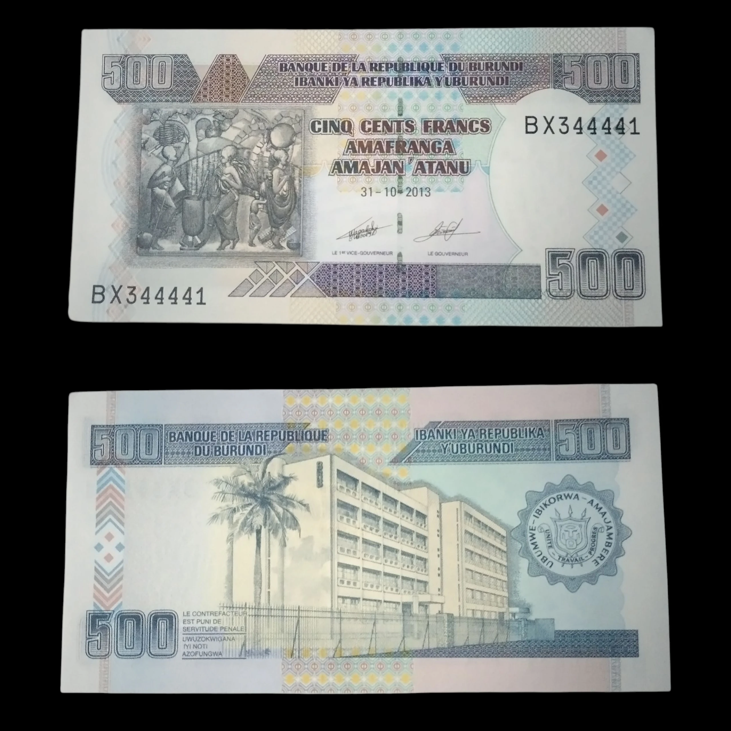 • Burundi 500 francos UNC