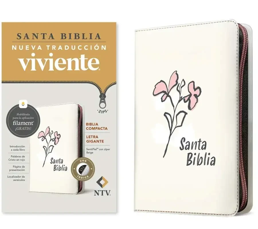 Biblia NTV compacta letra gigante beige 4
