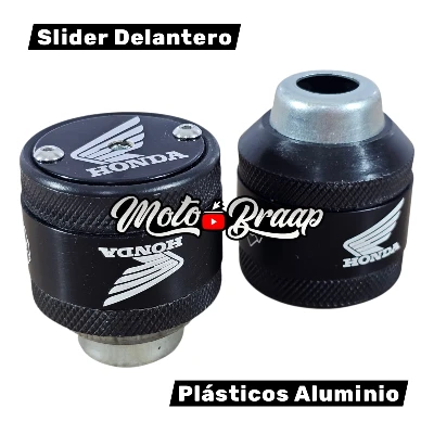 Honda Slider eje delantero plasti aluminio negro contra marcado (PAR)