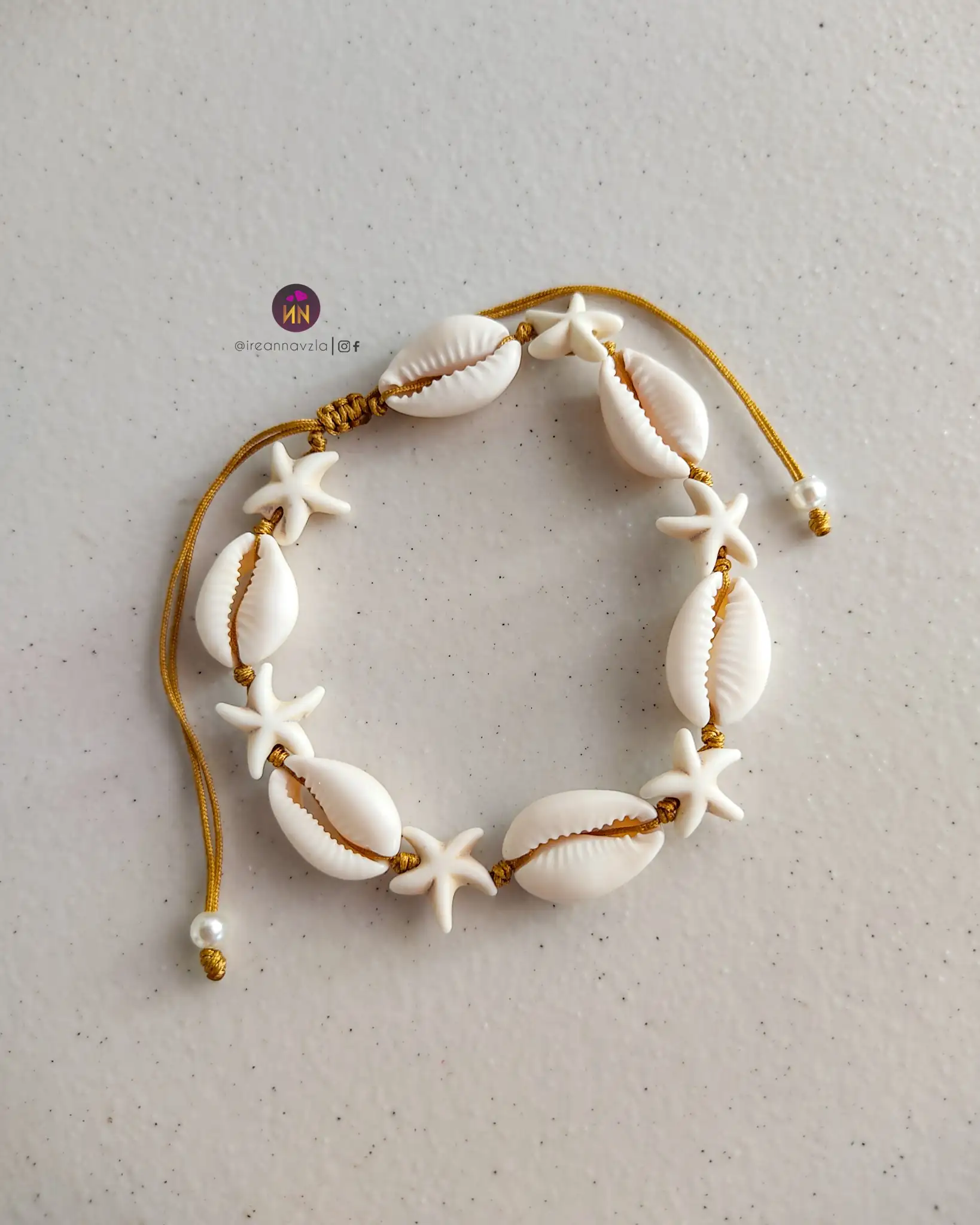 Tobillera caracol estrellas  2