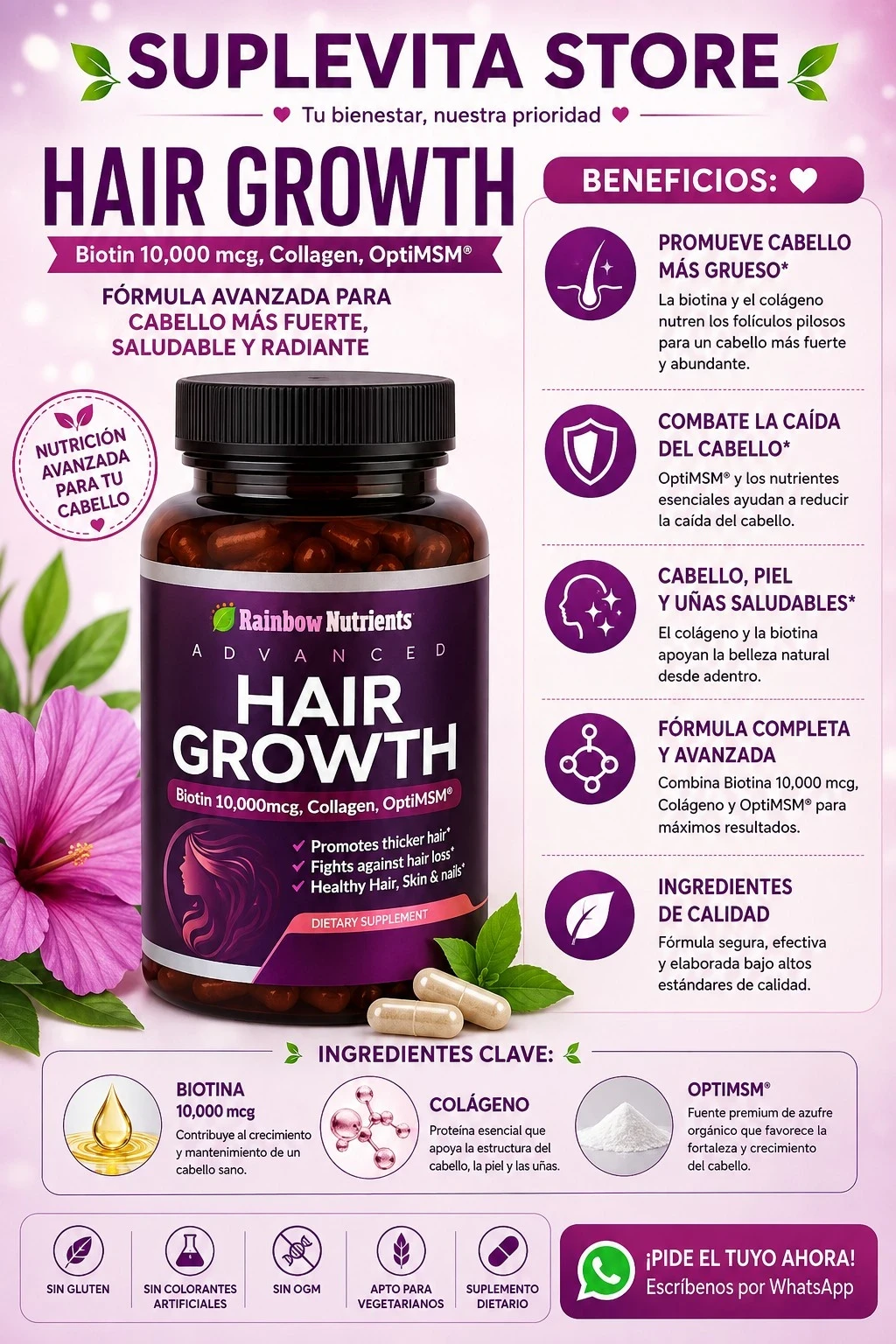 Hair Growth (Rainbow Nutrients)