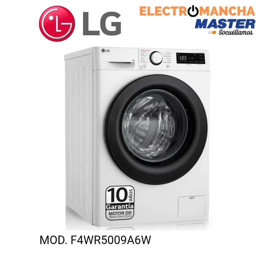LAVADORA LG F4WR5009A6W 9 KILOS 1400 RPM A