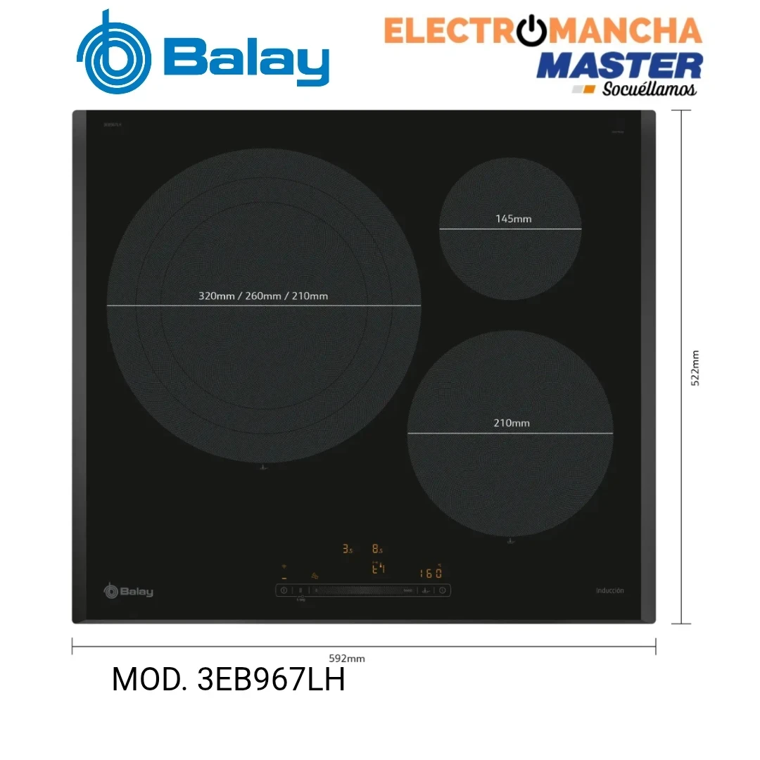 ENCIMERA INDUCCION BALAY 3EB967LH ZONA 32 CM. 2