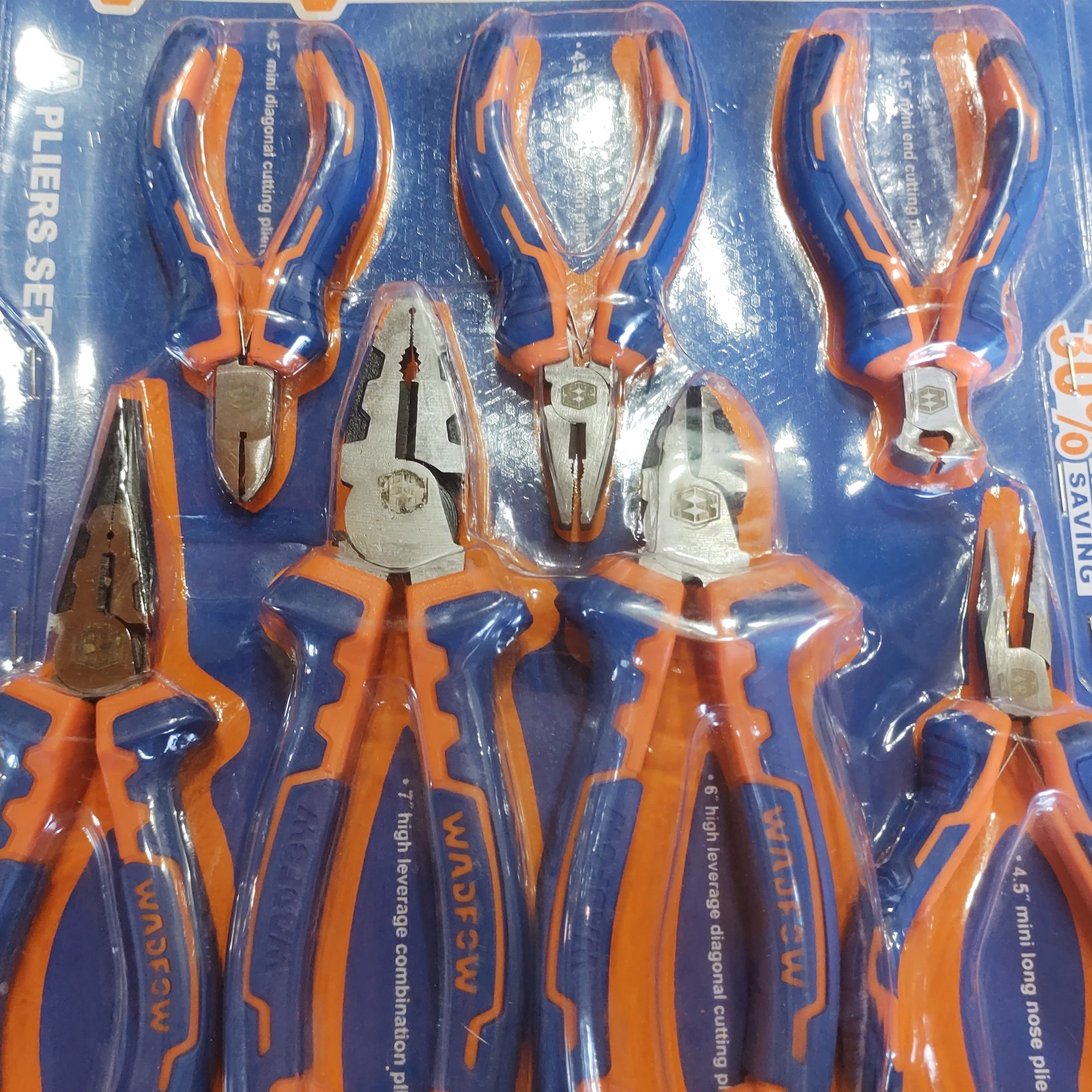 SET DE PINZAS Y ALICATES 7 PIEZAS