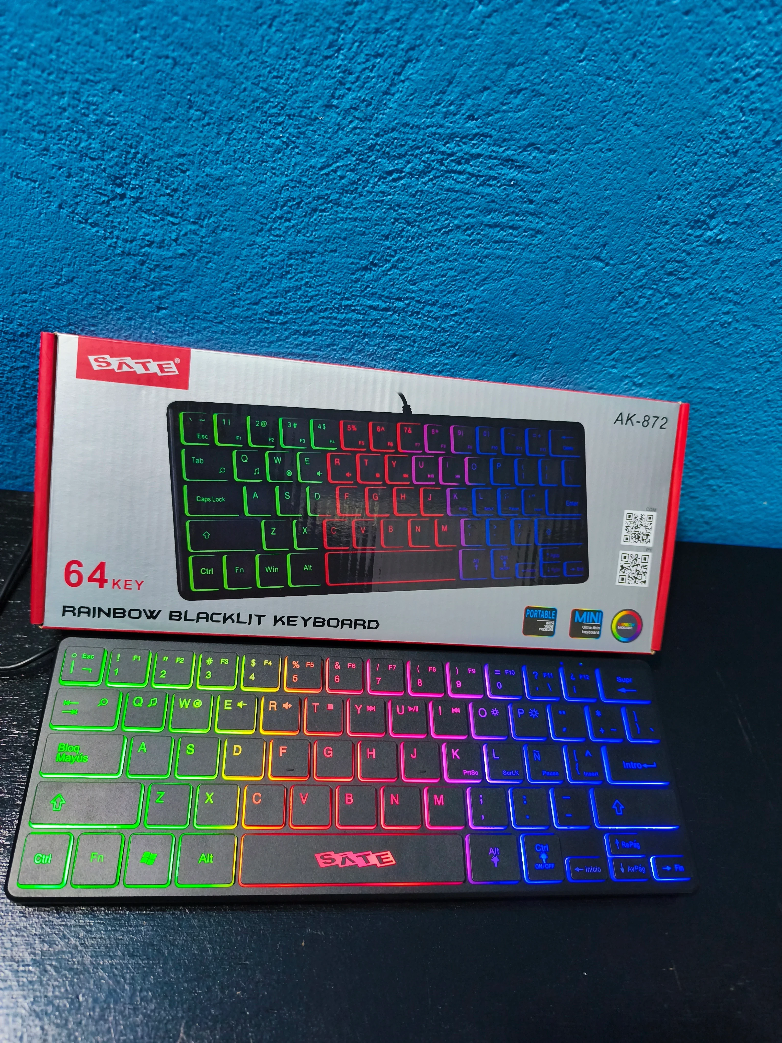Teclado Mini Sate Con Luces RGB 4