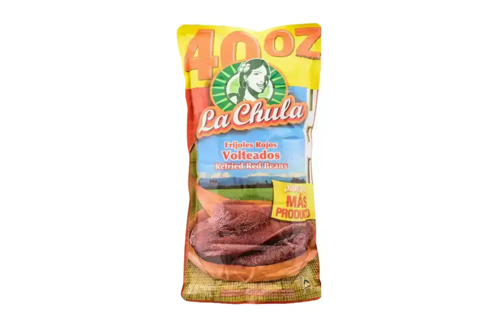 Frijoles La Chula 40 Oz rojos volteados