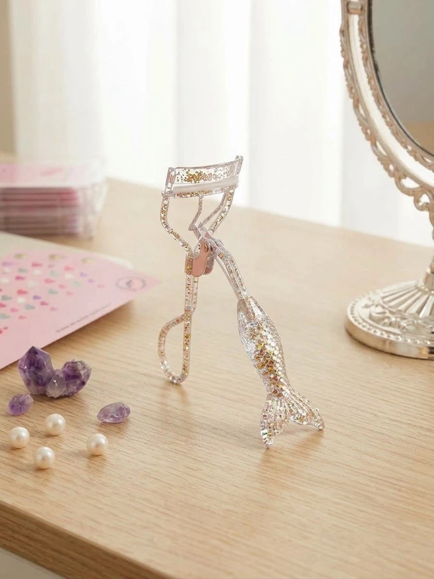 ENCHINADOR SIRENA TRABSPARENTE CON GLITTER  2