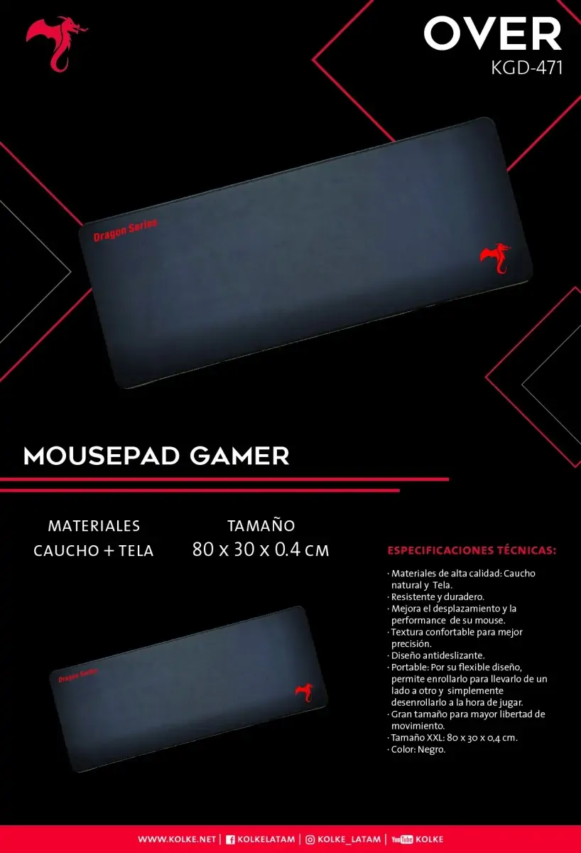 Mouse pad gamer Dragon Series 