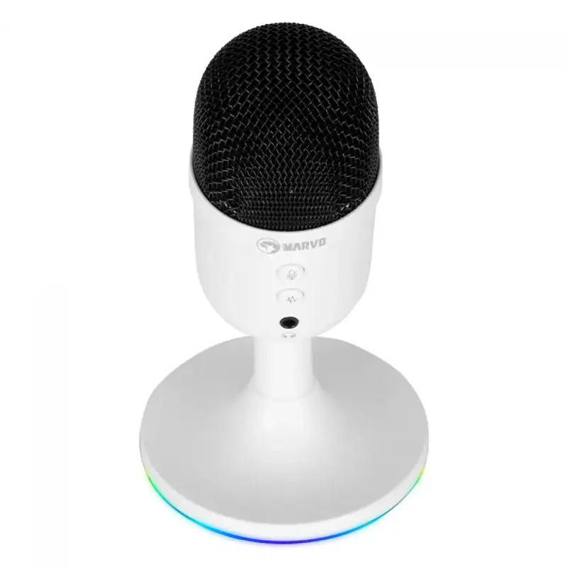 MICROFONO PC MARVO MIC-06 WH BLANCO  3