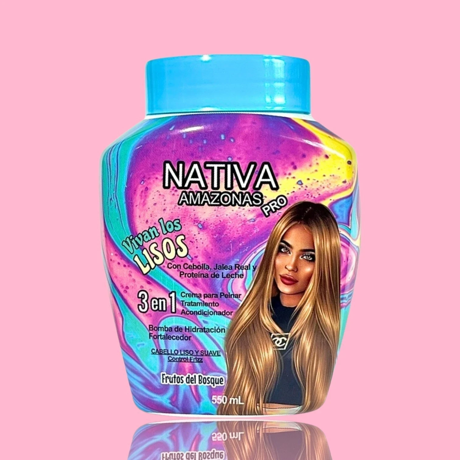 Tratamiento Capilar 550ml Nativa 3 en 1 Vivan los Lisos