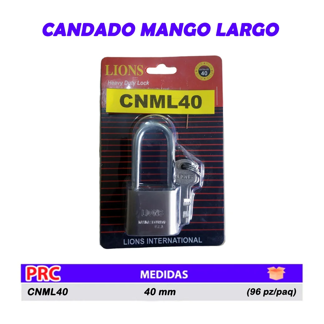 CANDADO MANGO LARGO 40 mm
