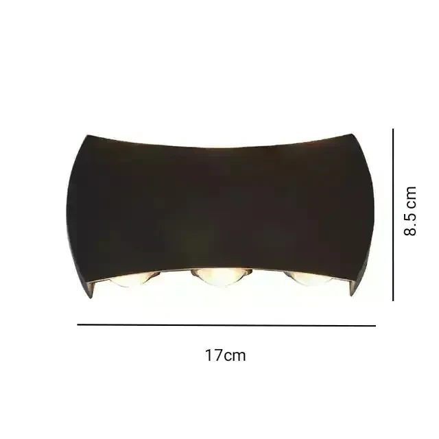 APLIQUE PARED LED BADMAN NEGRO 6W IP65 4
