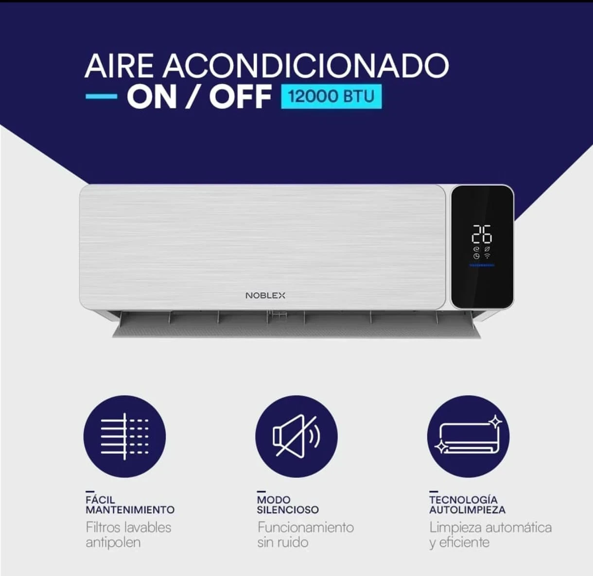 AIRE ACONDICIONADO NOBLEX 3550W FRIO/CALOR