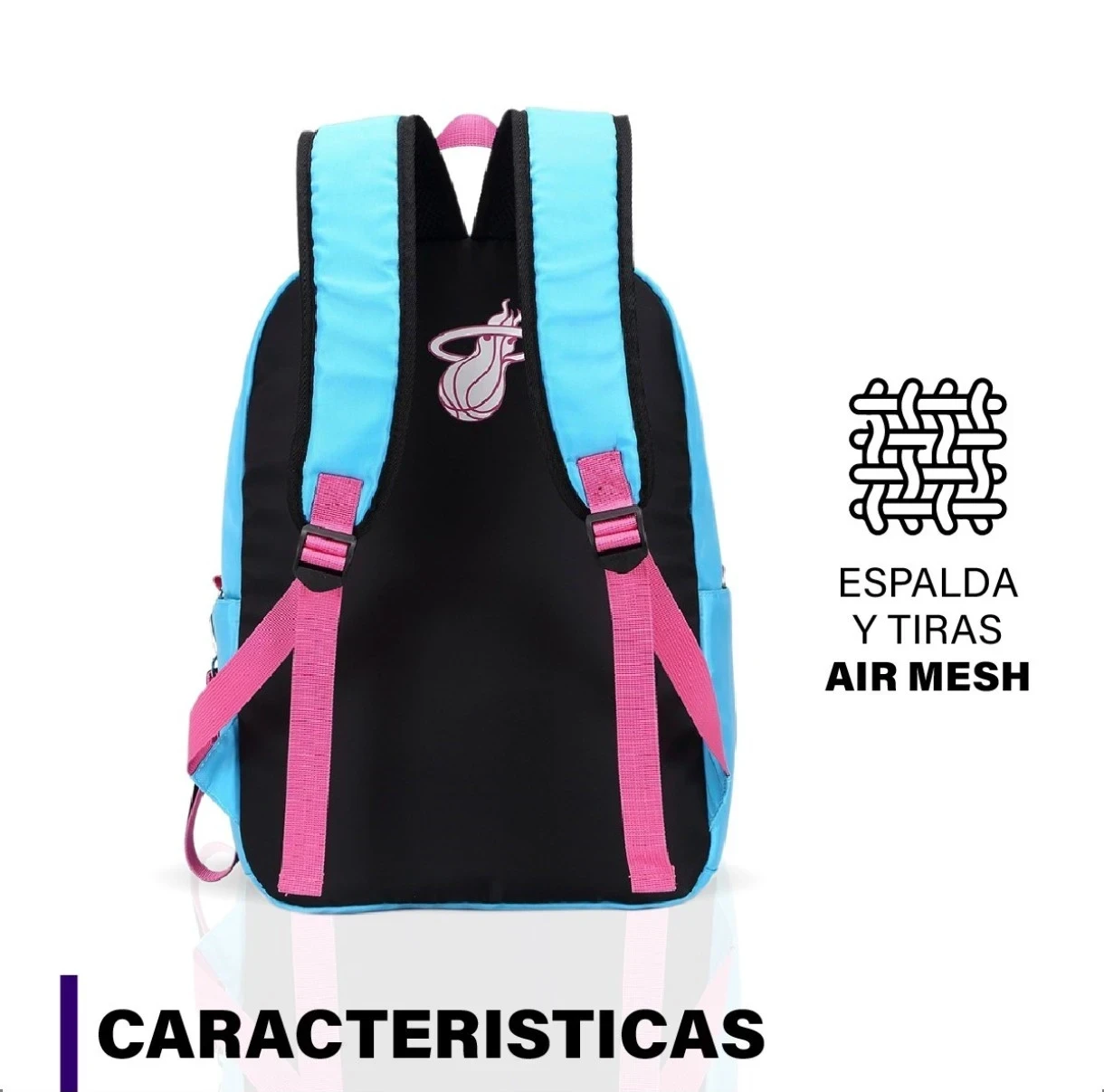 Mochila NBA MIAMI turqueza  2