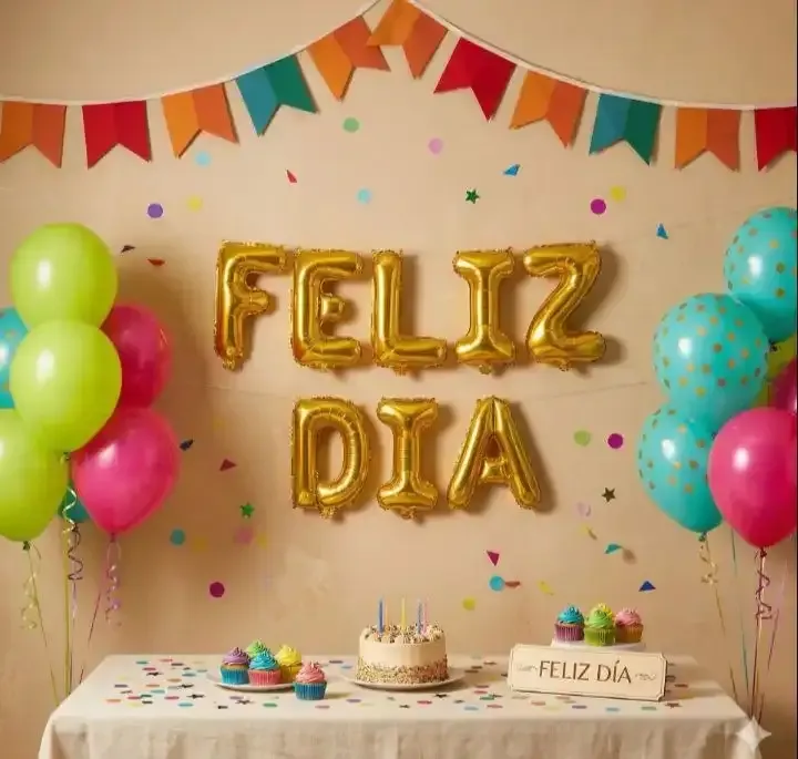 Globo metalizado Feliz Dia 16 pulgadas (40 cm) 4