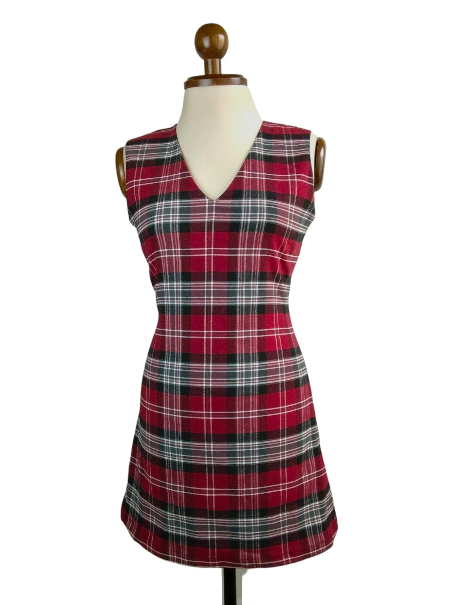 Vestido cuadros rojos talla M 