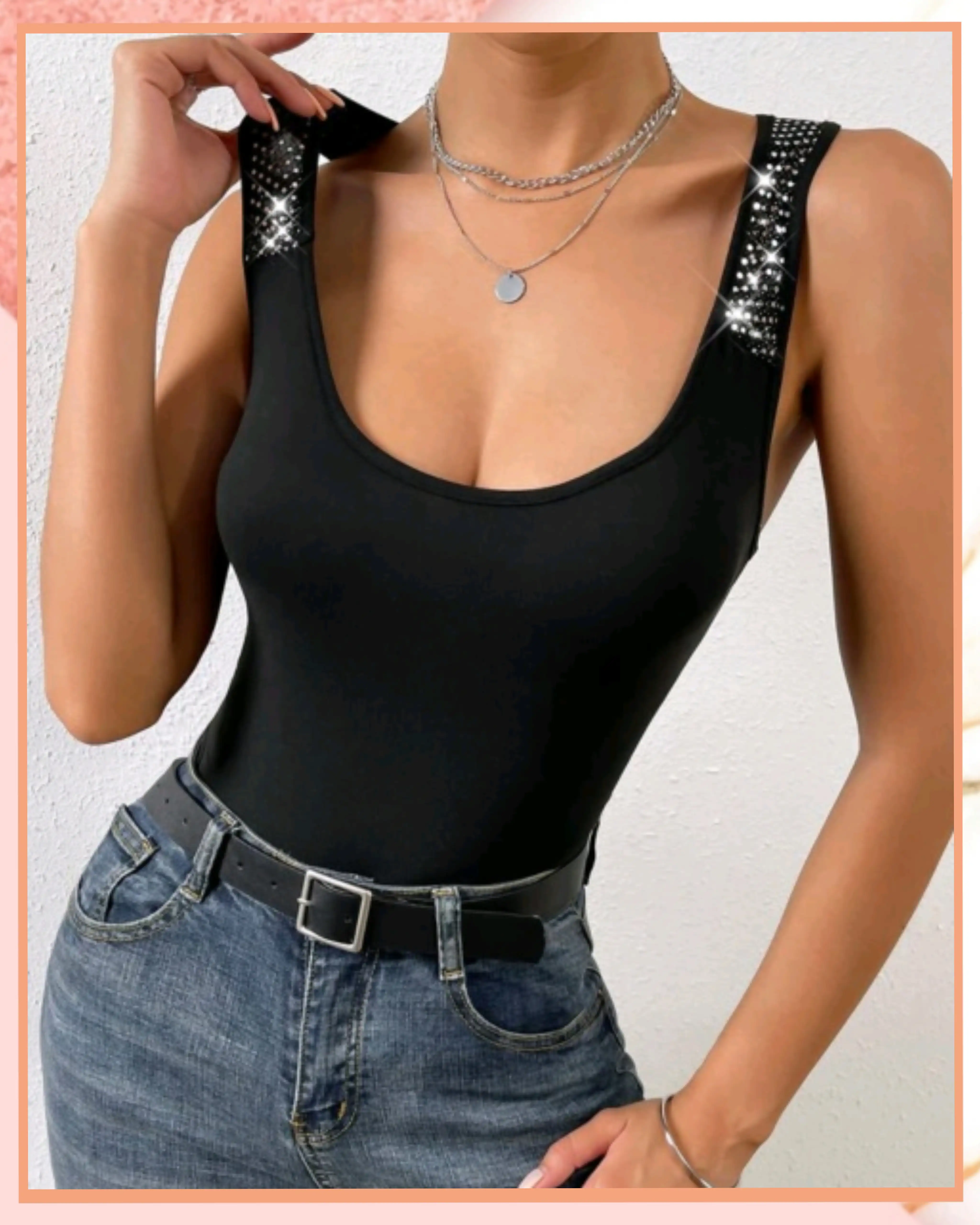 M - Camiseta con lentejuelas 