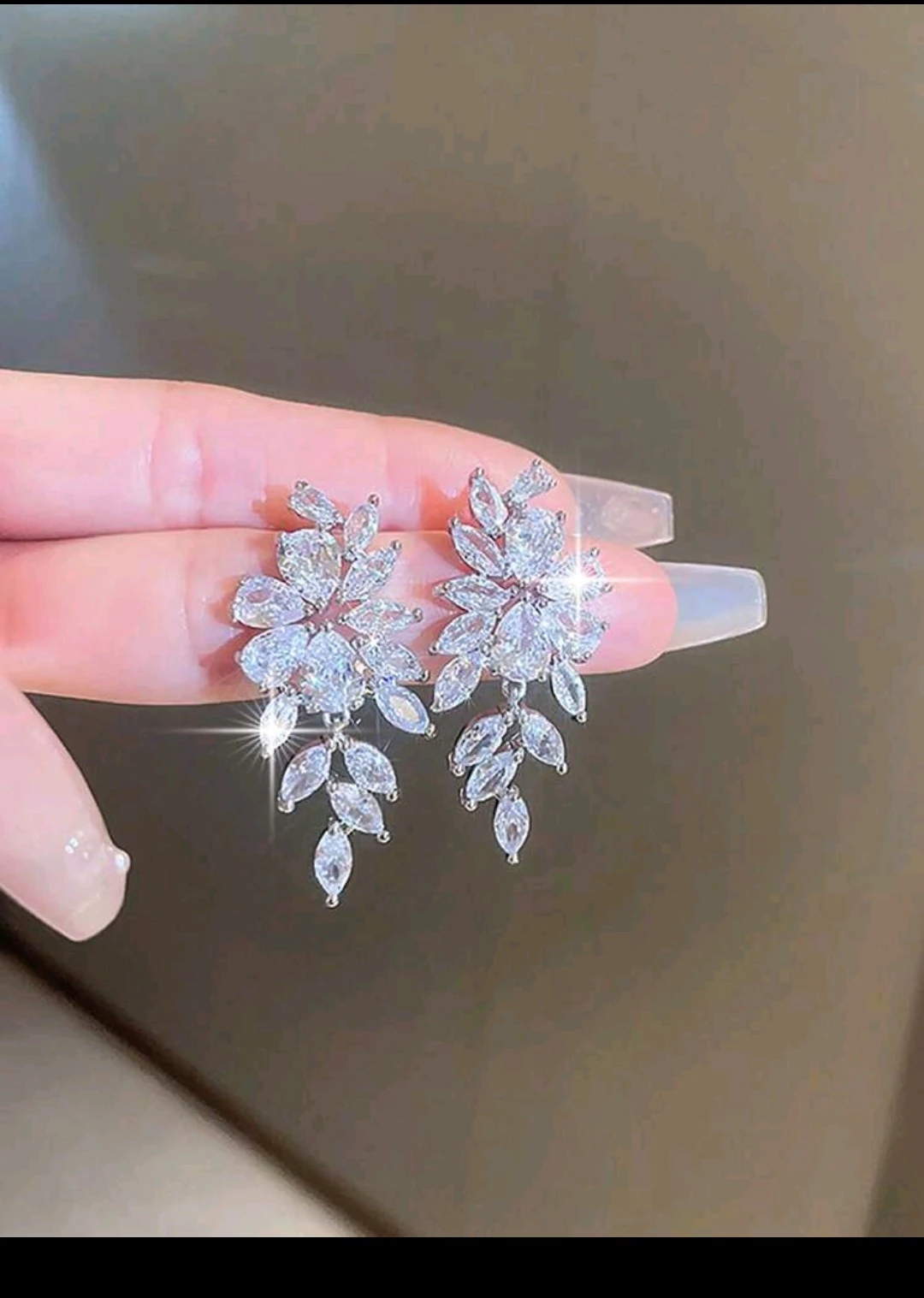 Aretes flor colgante