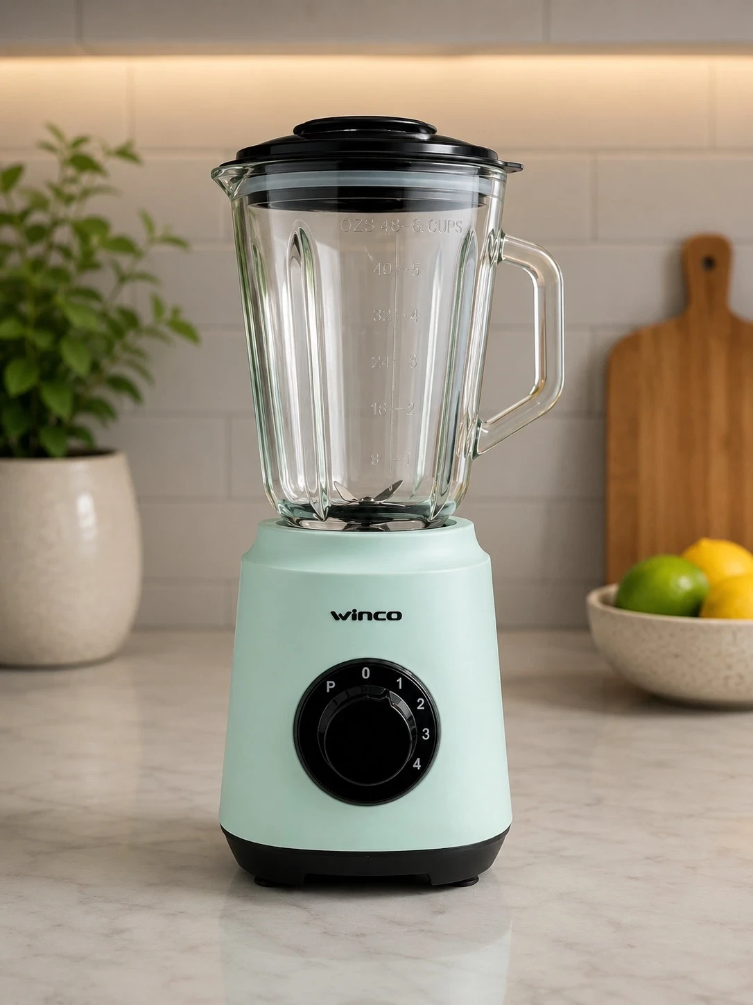 LICUADORA WINCO JARRA DE VIDRIO 1.5LTS 500W CELESTE