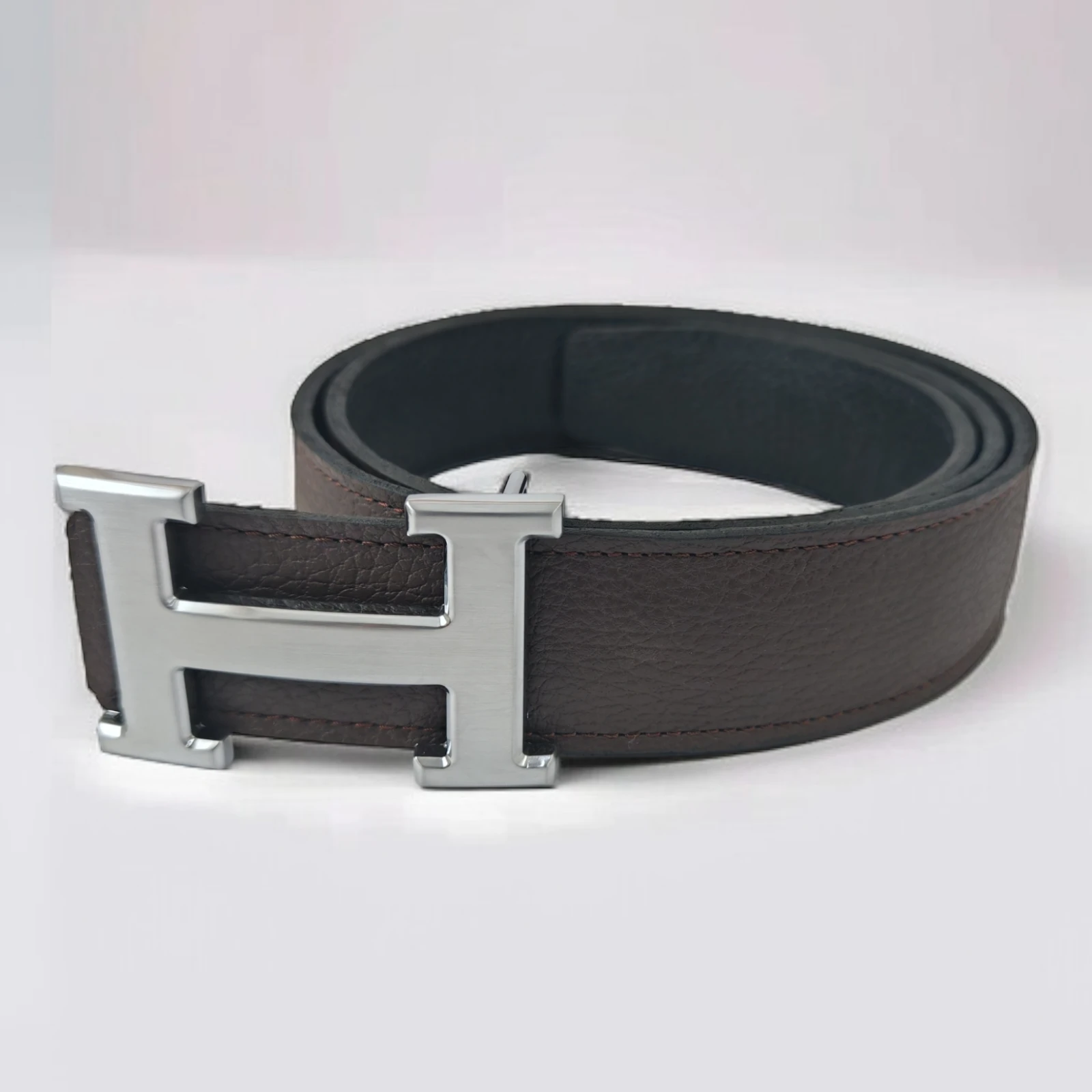 Hermes doble uso cafe y negro croshkid 2 hebillas  3