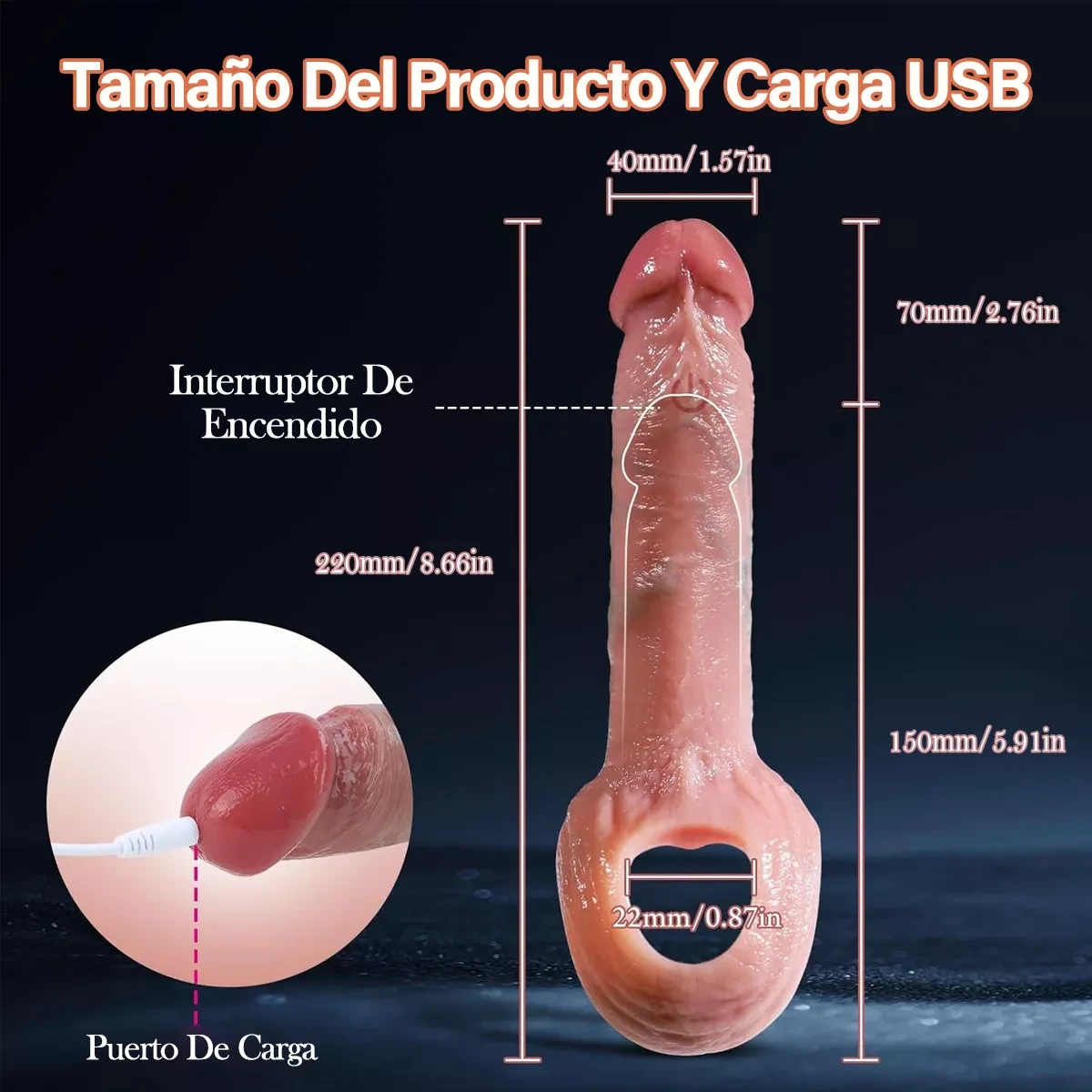 Vibrador Funda Extensión Pene 3