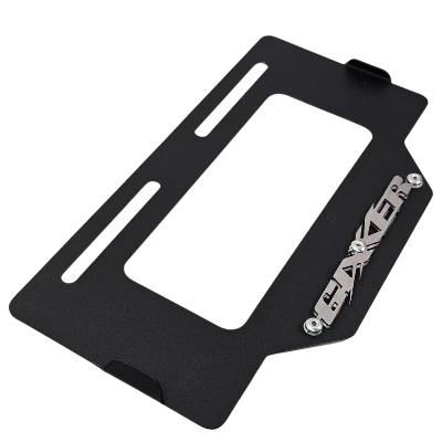 GIXXER 150 / GIXXER 250 / Porta Placa acero negro logo 3d cromado ML