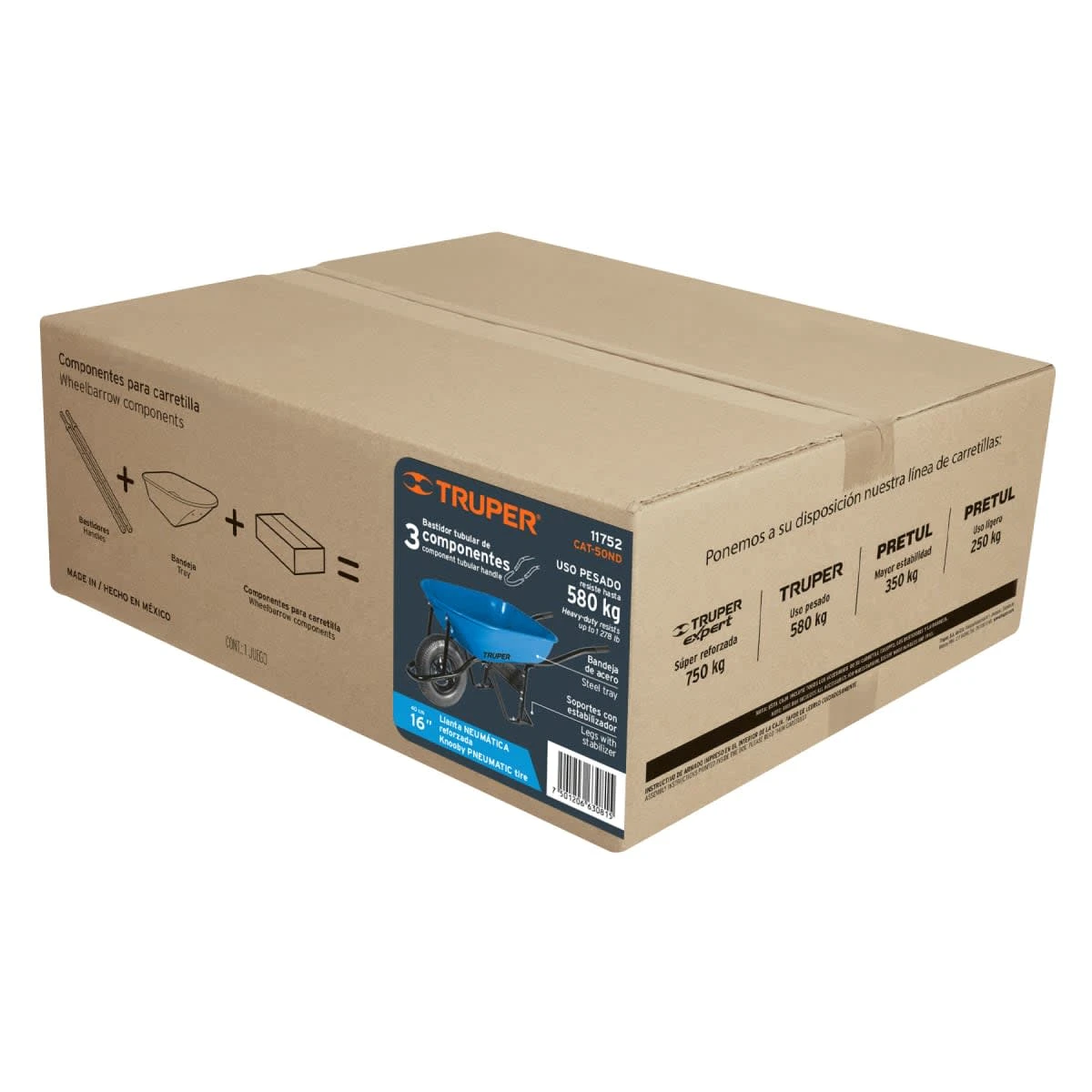11752-THTHW0102-THTHW0102 Carretilla 5.5 truper + 2 palas cuadrada total 7