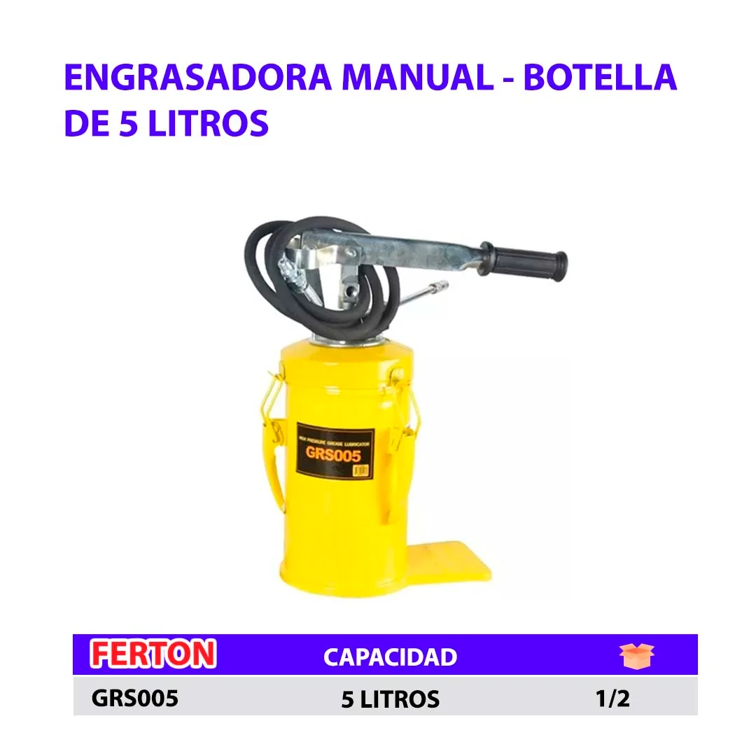 ENGRASADORA MANUAL BOTELLA 5 L FERTON