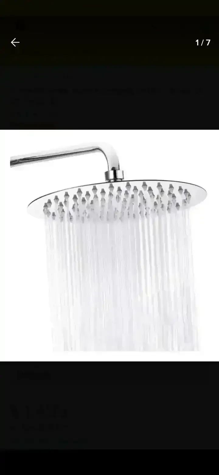 Ducha de acero inoxidable redonda 