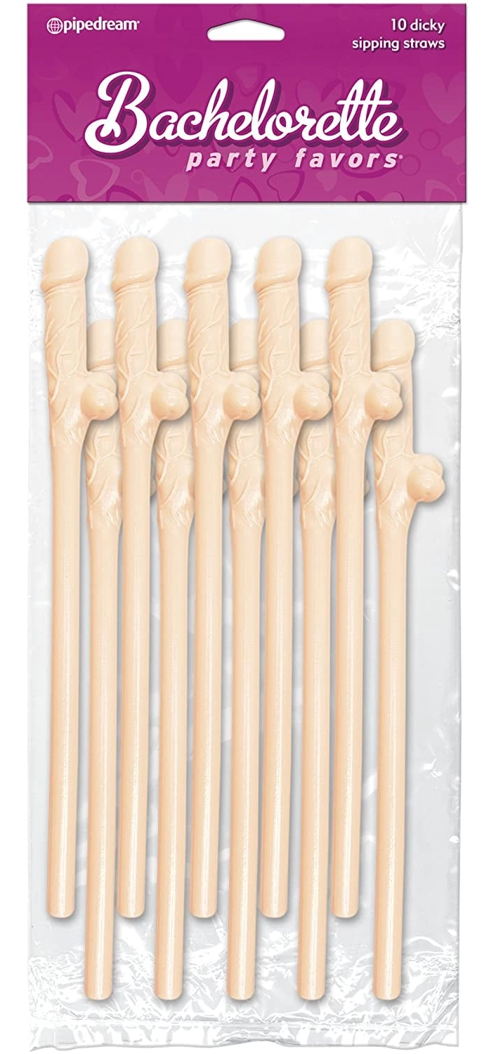 10 pecker straws bachelorette