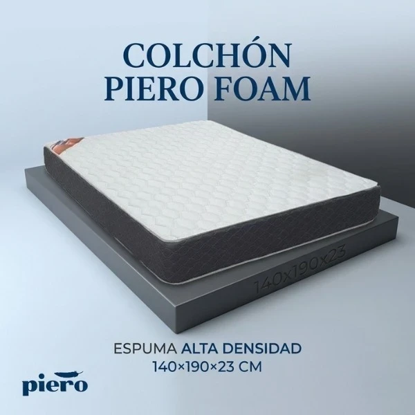 COLCHÓN PIERO FOAM ESPUMA ALTA DENSIDAD 140×190×23 CM 