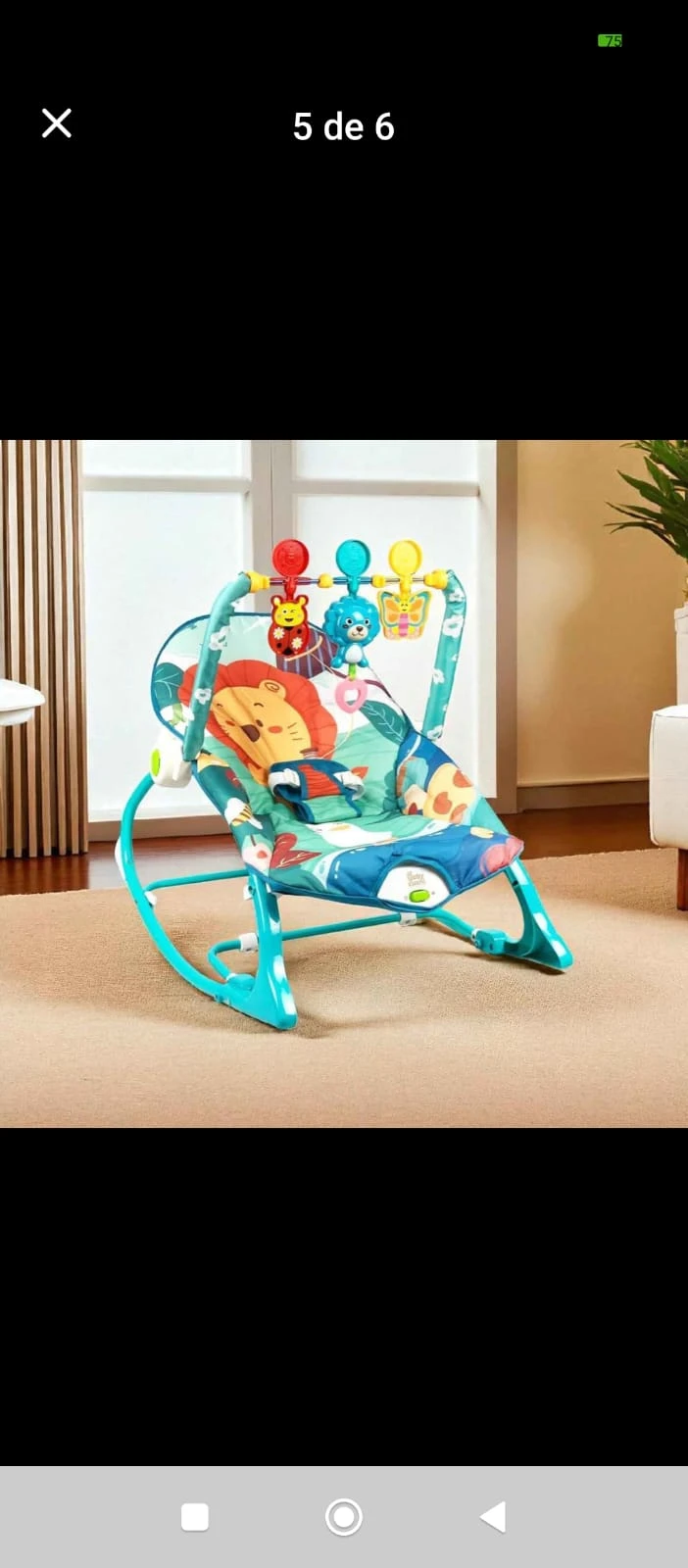 SILLA MECEDORA Y VIBRADORA PARA BEBE  5
