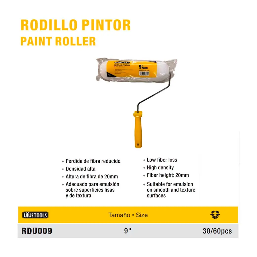 RODILLO PINTOR 9" FIBRA UYUST 
