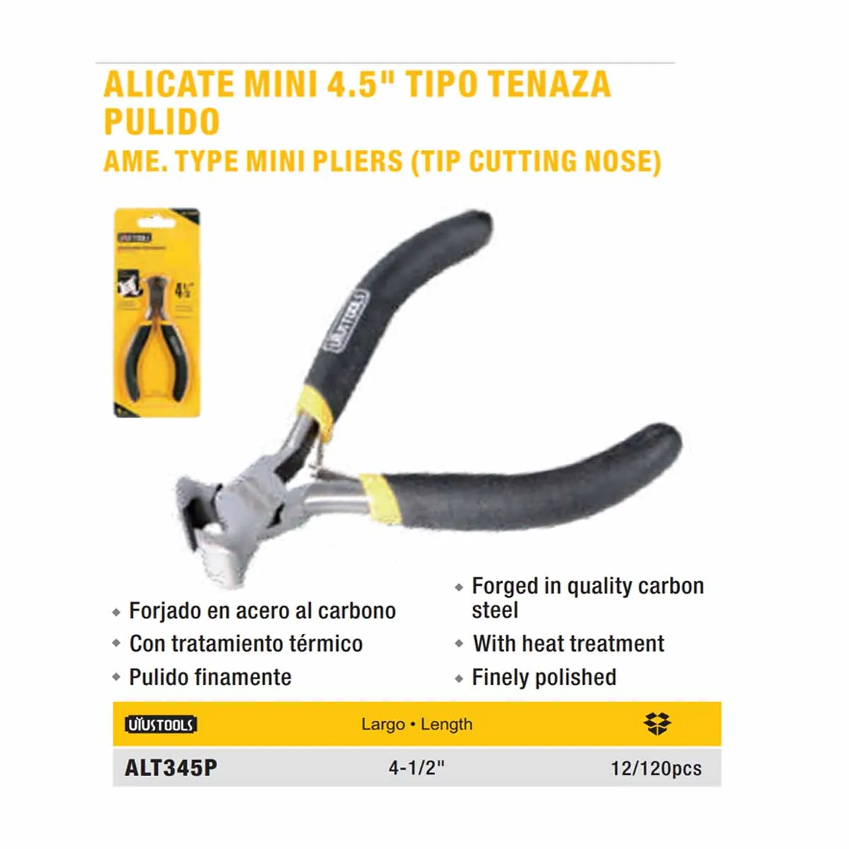 ALICATE MINI TENAZA UYUST (ALT345P) 4 1/2"