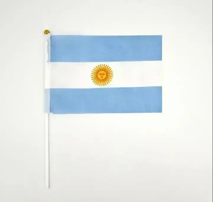 Banderita argentina con palito 14 x 21 cm