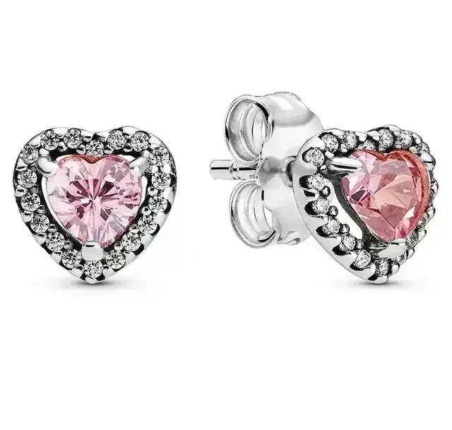 Conjunto Collar Corazón Relieve Rosa 3