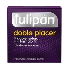 Preservativo Tulipán Doble Placer x 3 un.